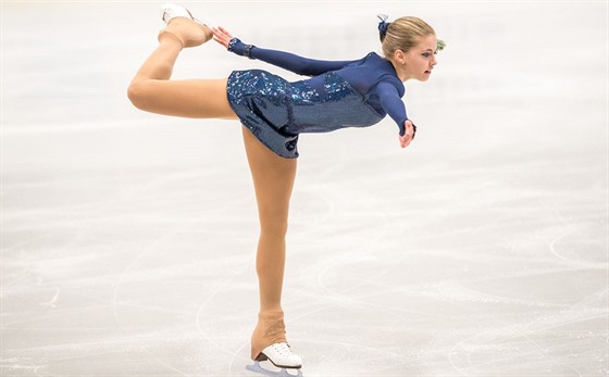 SPOKOJEN. Michaela Lucie Hanzlkov skonila na ISU Junior Grand Prix 2016 v...