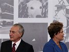 Brazilský prezident Michel Temer a jeho pedchdkyn Dilma Rousseffová. Na...