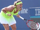 eská tenistka Petra Kvitová slaví postup do osmifinále US Open.