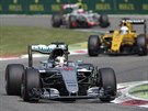 Brit Lewis Hamilton v Mercedesu bhem kvalifikace na nedlní závod na okruhu v...