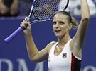Karolína Plíková slaví postup do finále US Open, v semifinále si ve dvou...