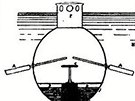 Pvodn Bushnell poítal s pohonem své ponorky pomocí vesel