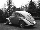 První pedválený Volkswagen brouk. Design vozu navrhl Erwin Komenda....