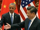 Americký prezident Barack Obama po píjezdu do Chang-ou el na bilaterální...
