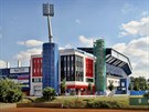 FC Viktoria uvedla do provozu novou severní v stadionu s fanshopem, zázemím...