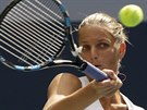 SOUSTEDNÍ. Karolína Plíková v osmifinále US Open.