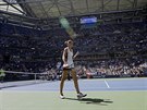 V SEVENÍ TRIBUN. Karolína Plíková ve tvrtfinále US Open.