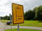Zpomalit musejí cyklisté také v Brod nad Labem, kde cyklostezku z Kuksu stídá...