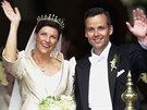 Norská princezna Martha Louise a spisovatel Ari Behn se vzali 24. kvtna 2002.
