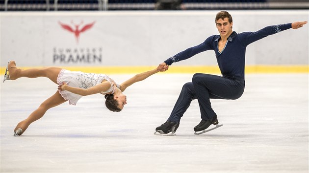 VTZOV. esk pr Anna Dukov, Martin Bida vyhrl sout sportovnch dvojic na ISU Junior Grand Prix v Ostrav.