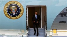 Americký prezident Barack Obama dorazil na letit v mst Chang-ou, kde se...