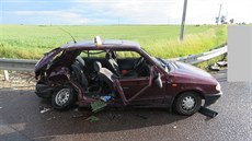 P�i srá�ce �kody Felicie s Volkswagenem Passat na Znojemsku zem�ela...