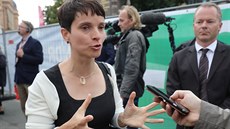 éfka nmecké pravicov populistické AfD Frauke Petryová mluví o úspchu své...