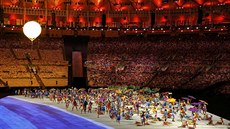 Momentka ze slavnostního zahájení paralympiády v Riu