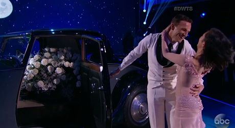 Ryan Lochte se svou tanení partnerkou  Cheryl Burkeovou.