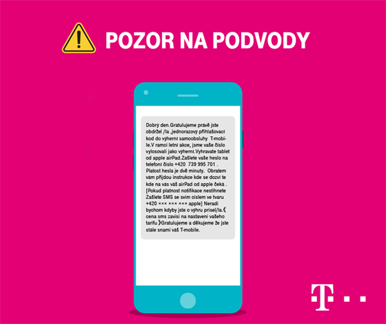 T-Mobile varuje ped podvodnou SMS