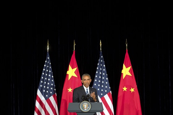 Americký prezident Barack Obama na letoním summitu G20 v ínském mst...