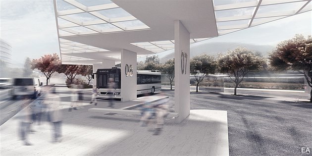 Vizualizace nového autobusového nádraí v Blansku, které by mlo být hotovo na...