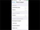 iOS 10 - Pi pouití navigace lze vyuít nepouívání dálnic a zpoplatnných...
