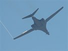 Americk bombardr B-1B Lancer na ostravskm letitm