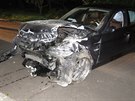 Opilý idi BMW nezvládl v Suchohrdlech u Miroslavi prjezd kiovatkou a...