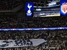 Wembley pipraveno na zápas Ligy mistr mezi Tottenhamem a Monakem.