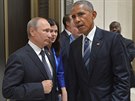 Ruský prezident Vladimir Putin a jeho americký protjek Barack Obama.