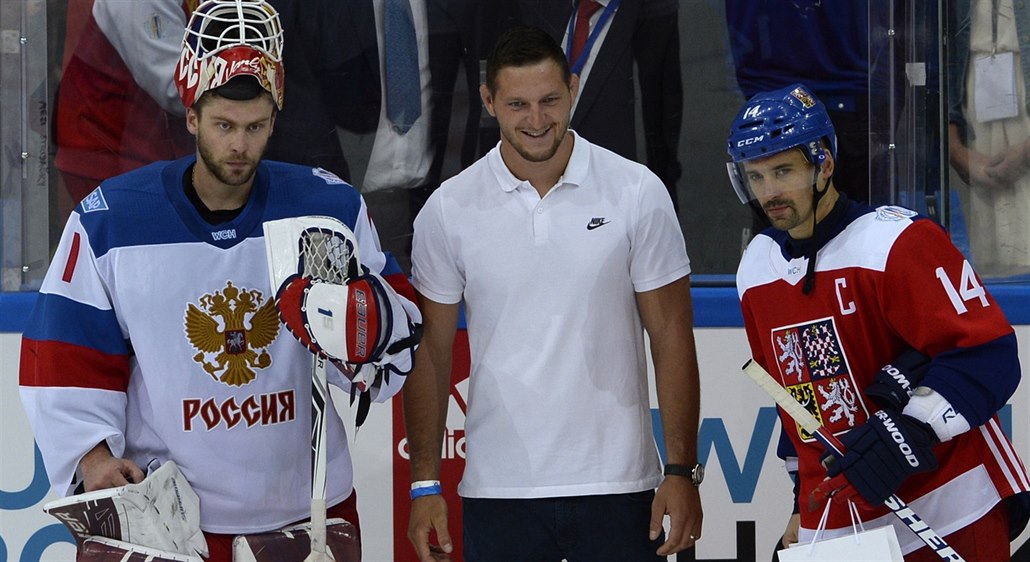 Přípravný hokejový zápas před Světovým pohárem mezi Českem a Ruskem navštívil i...