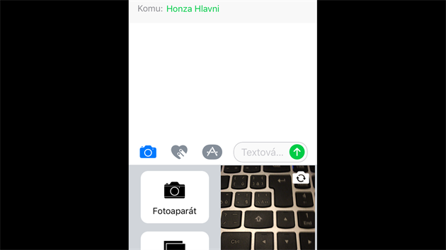 iOS 10 - Pidvn fotografi do zprv je jednoduch.