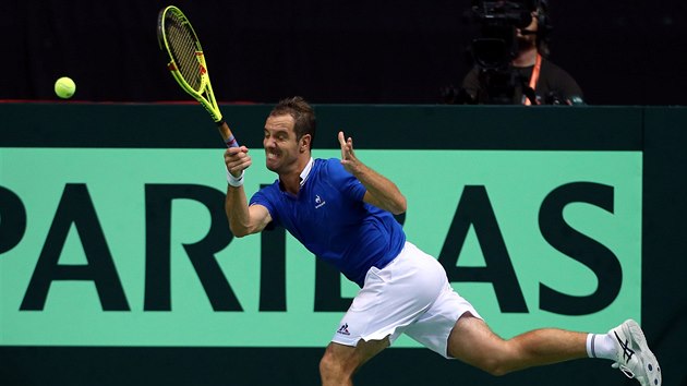 VYDEN MEK. Richard Gasquet v utkn s Bornou oriem.