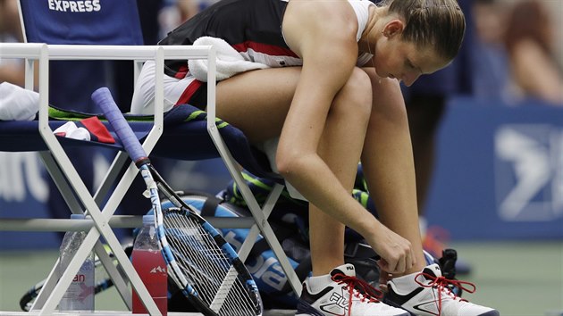 esk tenistka Karolna Plkov na titul z US Open nedoshla.