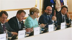 Evrop�tí státníci na summitu EU v Bratislav� (16.9.2016)