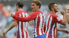 Francouzský útoník Antoine Griezmann vstelil v ligovém utkání proti Celt...