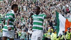 Útoník Celtiku Moussa Dembélé vstelil v derby proti rangers hattrick.
