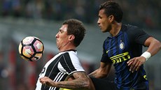 Momentka z utkání mezi Interem Milán a Juventusem.