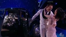 Ryan Lochte se svou tanení partnerkou  Cheryl Burkeovou.