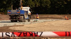 Rekonstrukce stadionu Hamra v Náchod je ve dvou tetinách (9.9.2016).