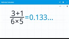 V aplikaci MyScript Calculator napíete píklad a získáte jeho výpoet.