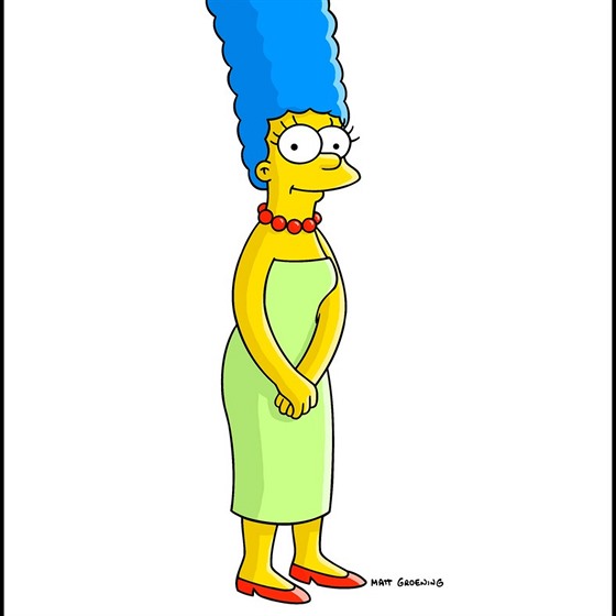 Postava Marge Simpsonové z populárního seriálu