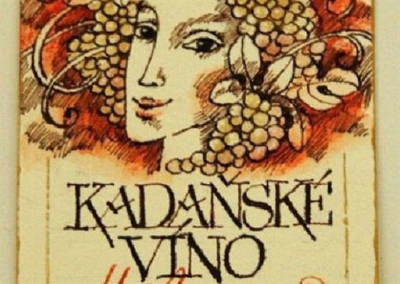 Etikety bílého a červeného kadaňského vína Malverina.