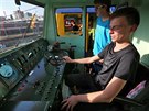 V kabině Bardotky na Dnu železnice v Chebu(24.9.2016).