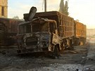 Pi útoku na humanitární konvoj zahynulo nejmén dvacet lidí, nákladní vozy se...