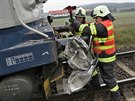 U Luan na Plzesku se srazil osobn vlak s autobusem. (20. z 2016)