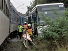 U Luan na Plzesku se srazil osobní vlak s autobusem. (20. záí 2016)