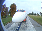Zbr z kamery Slow TV na nagansk specil TU-154 bhem transportu.