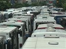 Autobusy ucpaly venezuelskou metropoli.