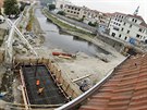 Stavba Podklášterského mostu v Třebíči jde velice pomalu. Reálně hrozí, že do...