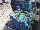 Bytový dm v centru Los Angeles láká na unikátní rekreaní terasu.