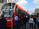 koda Transportation pedstavuje v Berlín krom lokomotivy také tramvaj...