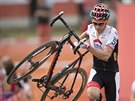 Michael Boro si v Táboe dojel pro výhru v závod eského cyklokrosového poháru